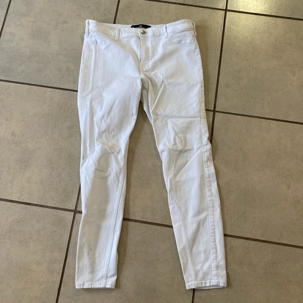 White Hollister high rise jeans leggings stretch